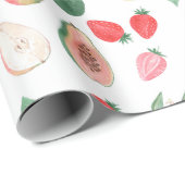 peren, aardbeien, papaja's, citroenen, fruitmix, s cadeaupapier (Rol Hoek)