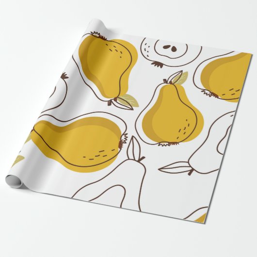 Peren achtergrond. Hand getrokken overlappende ach Cadeaupapier (Uitgerold)