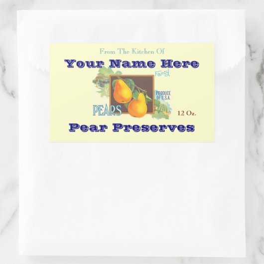 Peren Bewerkbare Baking Sticker (Tas)