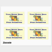 Peren Bewerkbare Vintage Baksticker Rechthoekige Sticker (Vel)