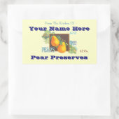 Peren Bewerkbare Vintage Baksticker Rechthoekige Sticker (Tas)