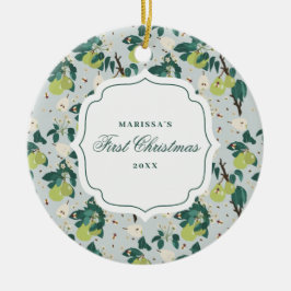 Peren & Bijen Botanische Bloementuin Kerst Keramisch Ornament