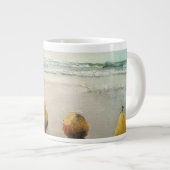 Peren dag uit bij het strand. grote koffiekop (Voorkant rechts)