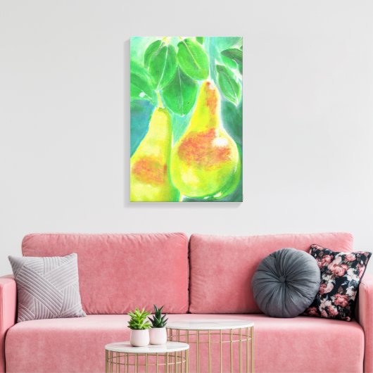 Peren die van het Schilderen van de Boom hangen Canvas Afdruk (Insitu (Woonkamer))