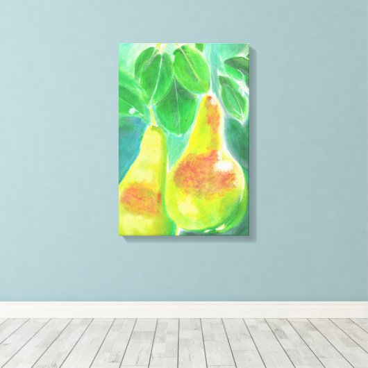 Peren die van het Schilderen van de Boom hangen Canvas Afdruk (Insitu (Houten vloer))