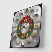 peren en appelen, met een adem ~ de 12 dagen Kerst Vierkante Klok (Hoek)