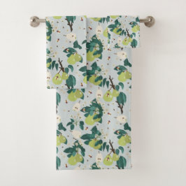 Peren en bijen in een botanische bloementuin bad handdoek