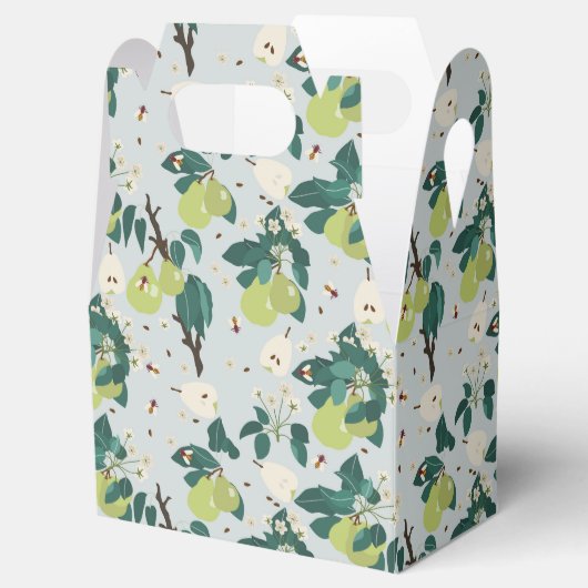 Peren en bijen in een botanische bloementuin bedankdoosjes (Geopend)