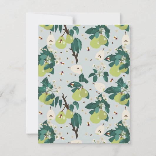 Peren en bijen in een botanische bloementuin bedankkaart (Achterkant)