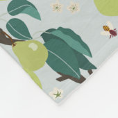 Peren en bijen in een botanische bloementuin fleece deken (Hoek)