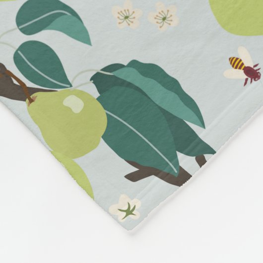 Peren en bijen in een botanische bloementuin fleece deken (Hoek)