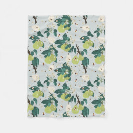 Peren en bijen in een botanische bloementuin fleece deken