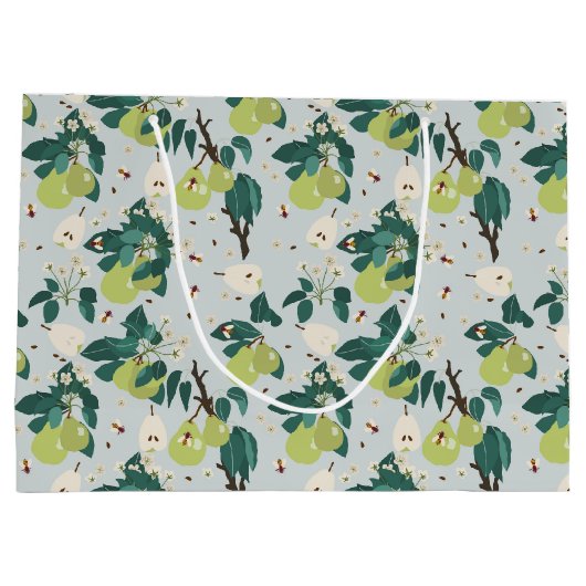 Peren en bijen in een botanische bloementuin groot cadeauzakje (Achterkant)