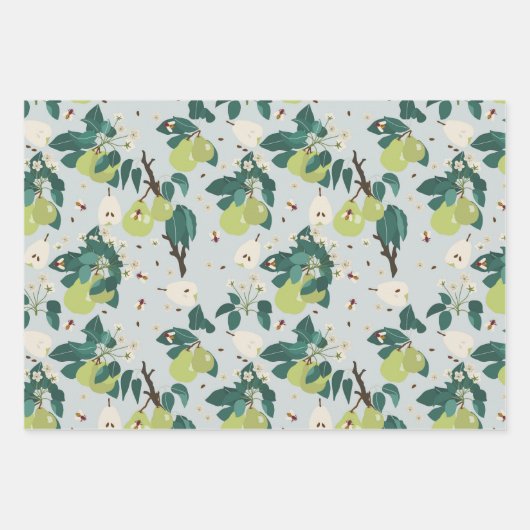 Peren en bijen in een botanische bloementuin inpakpapier vel (Voorkant 2)