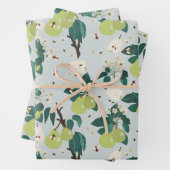 Peren en bijen in een botanische bloementuin inpakpapier vel (In situ)