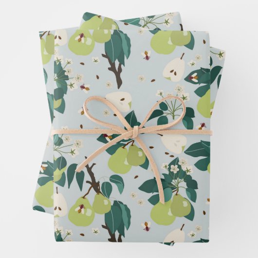 Peren en bijen in een botanische bloementuin inpakpapier vel (In situ)