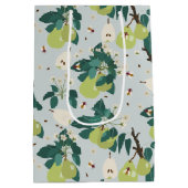 Peren en bijen in een botanische bloementuin medium cadeauzakje (Achterkant)