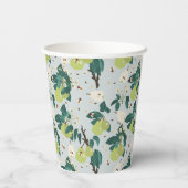 Peren en bijen in een botanische bloementuin papieren bekers (Achterkant)