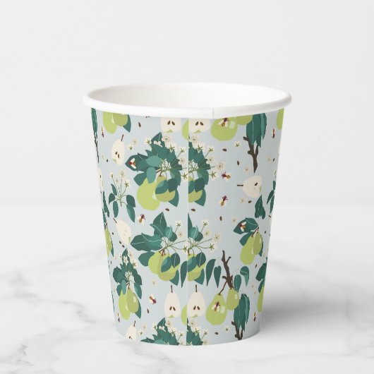 Peren en bijen in een botanische bloementuin papieren bekers (Rechts)