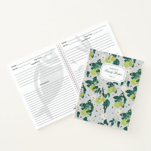 Peren en bijen in een botanische bloementuin recep notitieboek (Binnen)