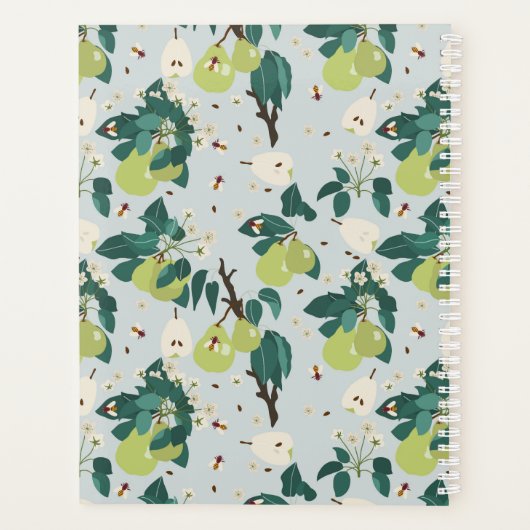 Peren en bijen in een botanische bloementuin recep planner (Achterkant)