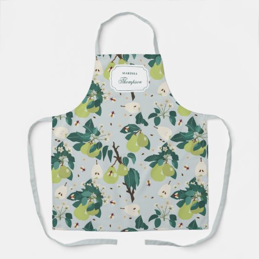 Peren en bijen in een botanische bloementuin schort (Voorkant)