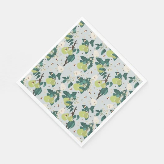 Peren en bijen in een botanische bloementuin servet (Hoek)