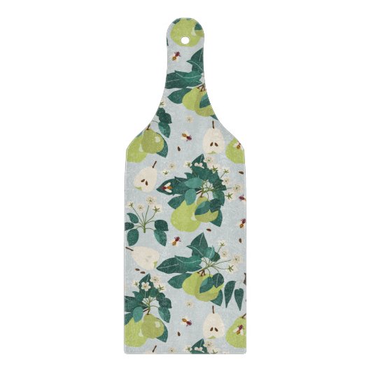 Peren en bijen in een botanische bloementuin snijplank (Voorkant)