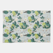 Peren en bijen in een botanische bloementuin theedoek (Horizontaal)