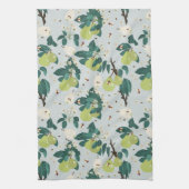 Peren en bijen in een botanische bloementuin theedoek (Verticaal)