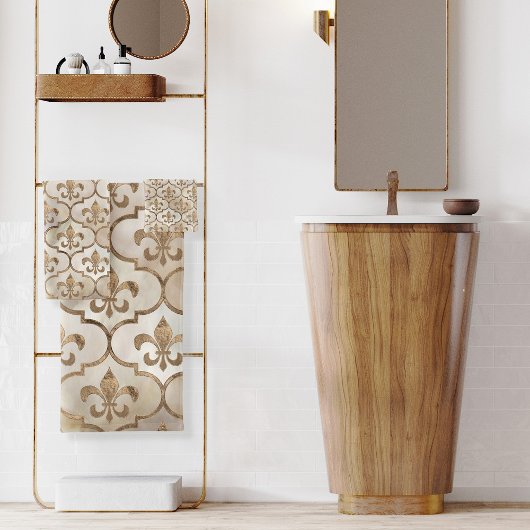 Peren en goud, van de variëteit "Fleur-de-lis" Bad Handdoek