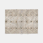 Peren en goud, van de variëteit "Fleur-de-lis" Fleece Deken (Voorkant (Horizontaal))