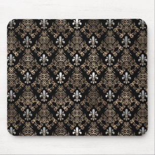 Peren en goud, van de variëteit "Fleur-de-lis" Muismat