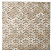 Peren en goud, van de variëteit "Fleur-de-lis" Tegeltje (Voorkant)