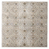 Peren en goud, van de variëteit "Fleur-de-lis" Tegeltje (Voorkant)