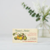   Peren Farmer's Market, groenteboer Visitekaartje (Staand voorkant)