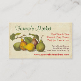 Peren Farmer's Market, groenteboer Visitekaartje