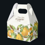 Peren Fruit Botanisch Bedankdoosjes<br><div class="desc">Gouden peren hangend met witte bloemen en groene bladeren.</div>