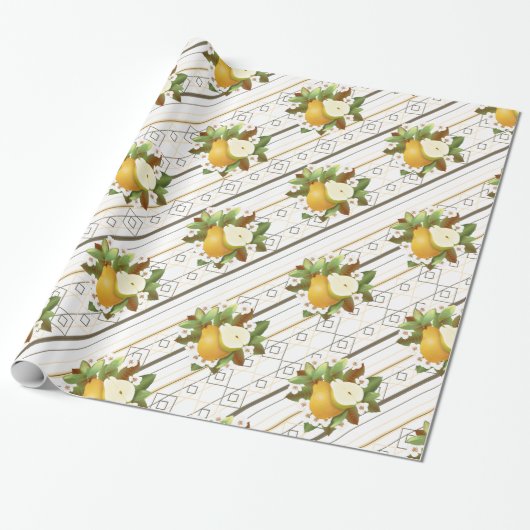 Peren Fruit Cadeaupapier (Uitgerold)