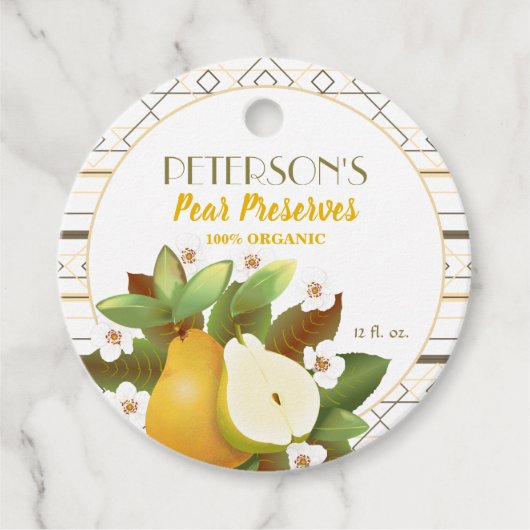 Peren Fruit Ingemaakt Jam Favoriet Labels (Voorkant)