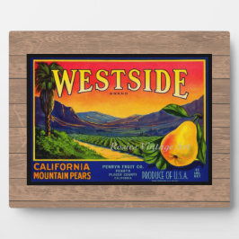  Peren Fruitkrat Label Tafelblad Plaque Fotoplaat