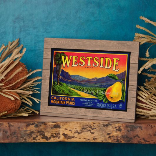  Peren Fruitkrat Label Tafelblad Plaque Fotoplaat (Zijkant)