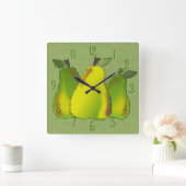 Peren glas (betegeld) wandklok (Huis)