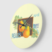 Peren  krat Art Wall Clock Grote Klok (Hoek)