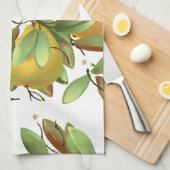 Peren met bloemen theedoek (Quarter Fold)