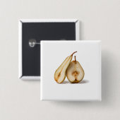 Peren - Mijn lieve en perfecte halve Vierkante Button 5,1 Cm (Voorkant /achterkant)