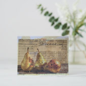 Peren Mixed Media Collage Briefkaart (Staand voorkant)