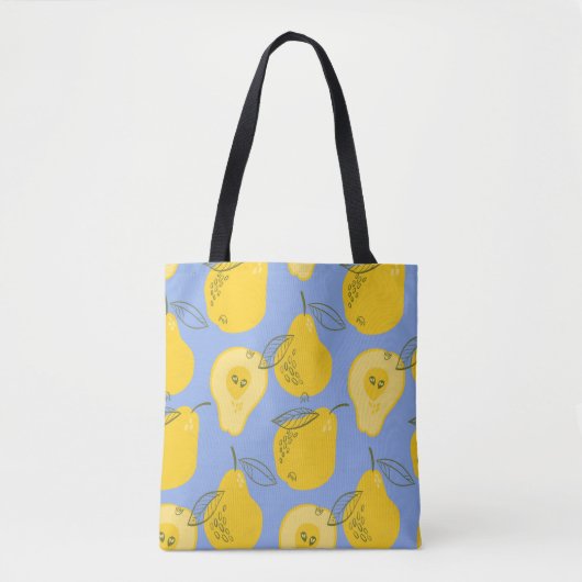 Peren naadloos patroon tote bag (Voorkant)