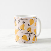 Peren naadloze patroonachtergrond. Hand getrokken  Koffiemok (Voorkant rechts)