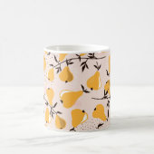 Peren naadloze patroonachtergrond. Hand getrokken  Koffiemok (Center)